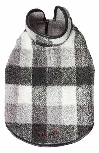 PET LIFE Black Boxer Classical Plaid Insulated Dog Coat