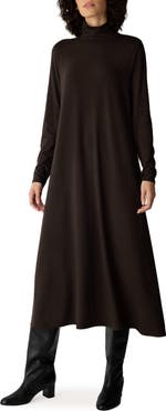 Eileen Fisher Long Sleeve Jersey Maxi Dress