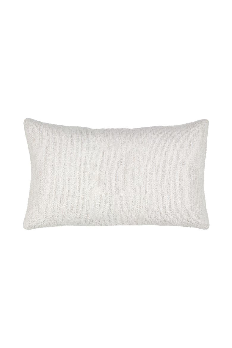 Distinct Oyster Hand Macrame & Chenille Indoor & Outdoor Woven Accent Pillow, Alternate, color, Oyster
