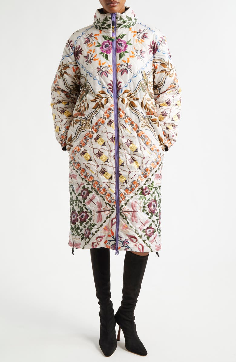 FARM Rio Winter Garden Reversible Puffer Coat, Alternate, color, 