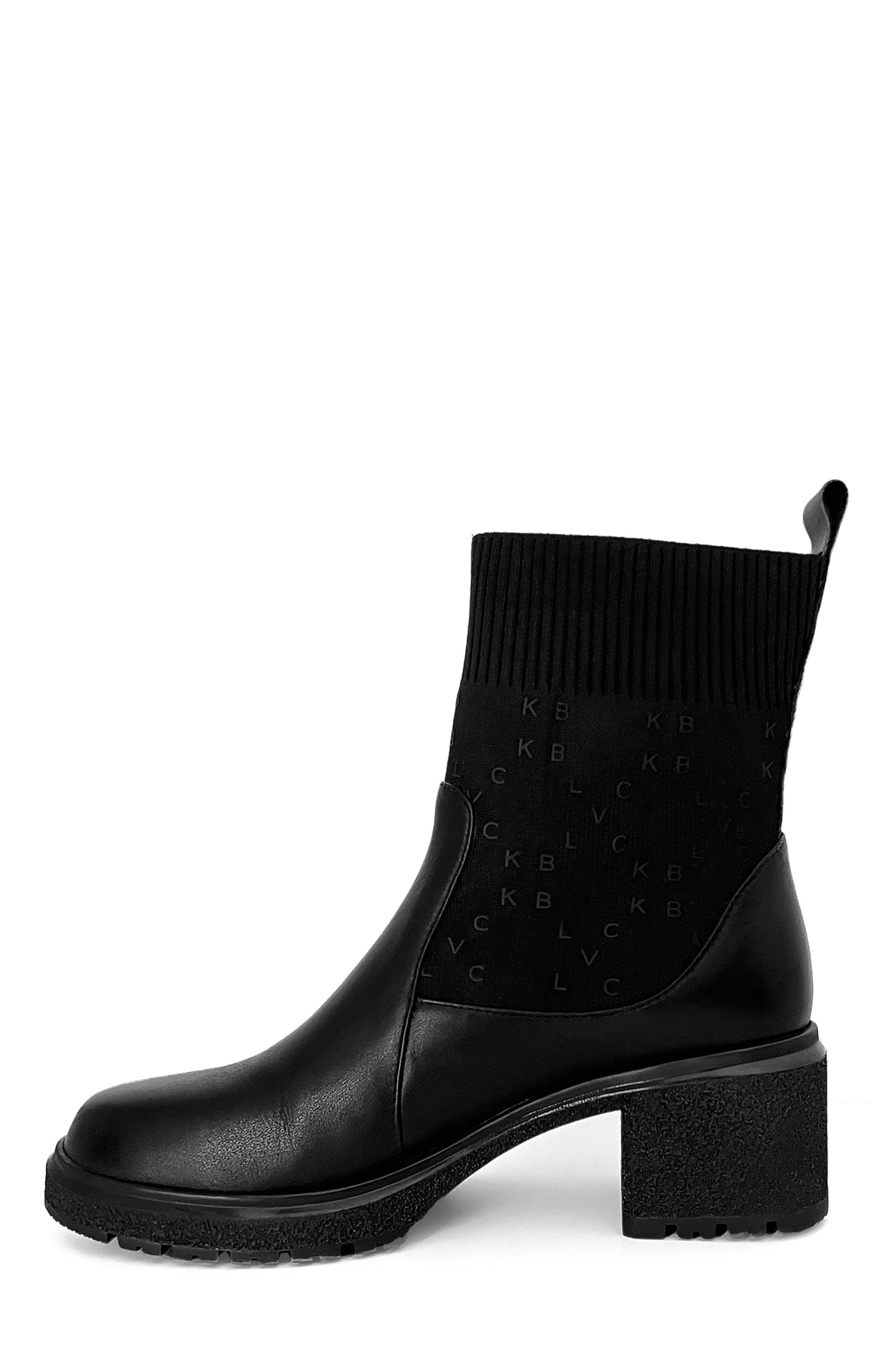 Blvck Monogram Ankle Boots, Alternate, color, Black