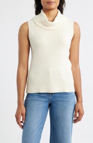 CITY BLUES Turtleneck Sleeveless Sweater