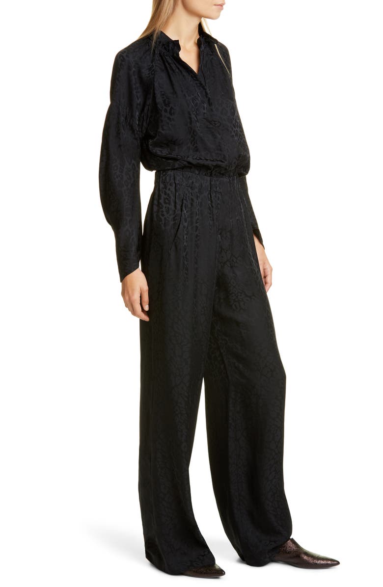 Zero + Maria Cornejo Ram Gaban Cheetah Jacquard Jumpsuit, Alternate, color, 