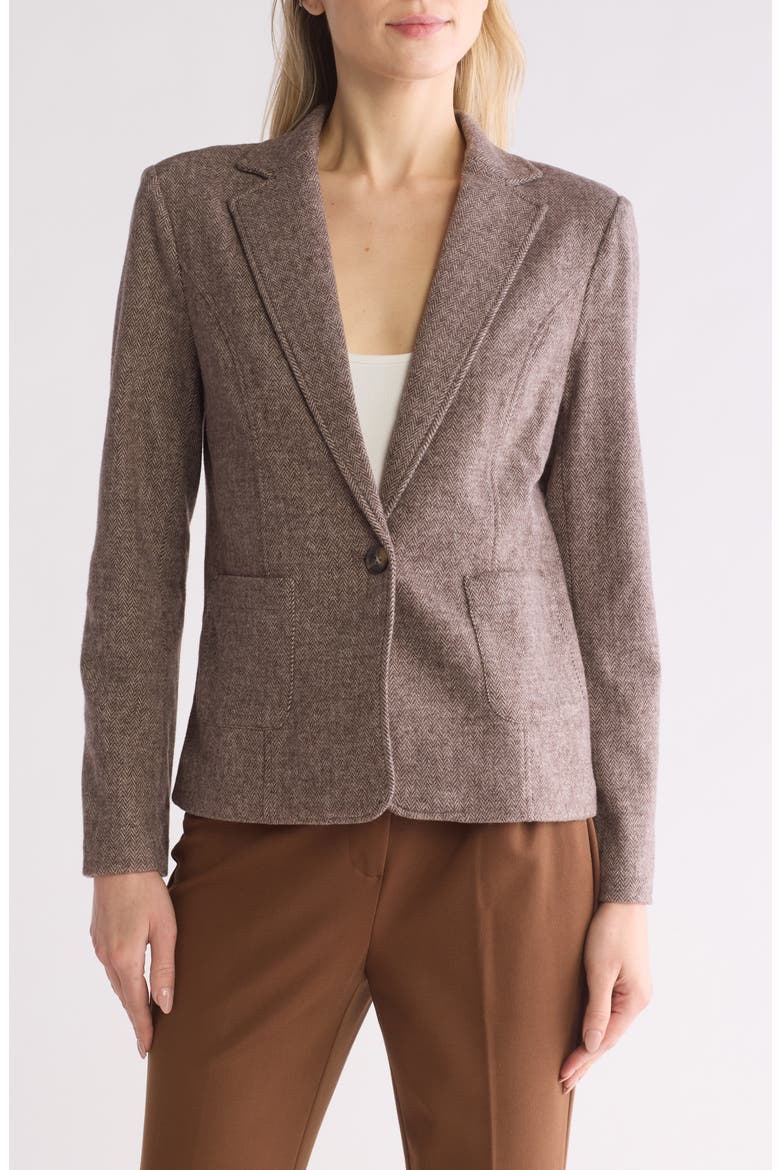 Herringbone Sport Coat, Main, color, BROWN