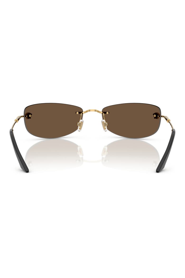 60mm Rectangle Sunglasses, Alternate, color, GOLD