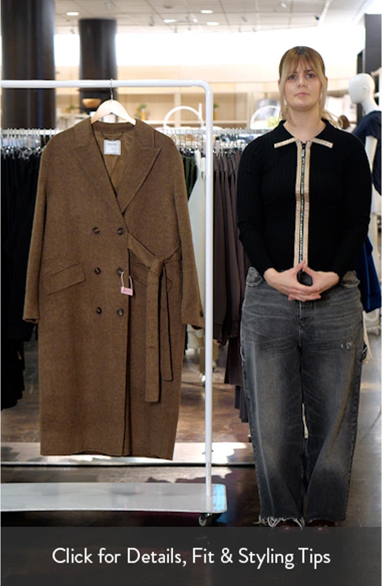 Right There Side Tie Wool Blend Coat, sales video thumbnail