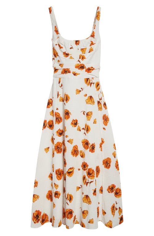 Emilia Wickstead Verena Floral-print Swiss-dot Cotton-blend Midi Dress In Multi