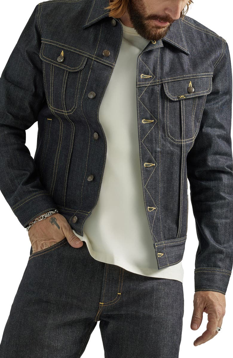 Lee 101 Rider Denim Trucker Jacket, Main, color, Dry Indigo