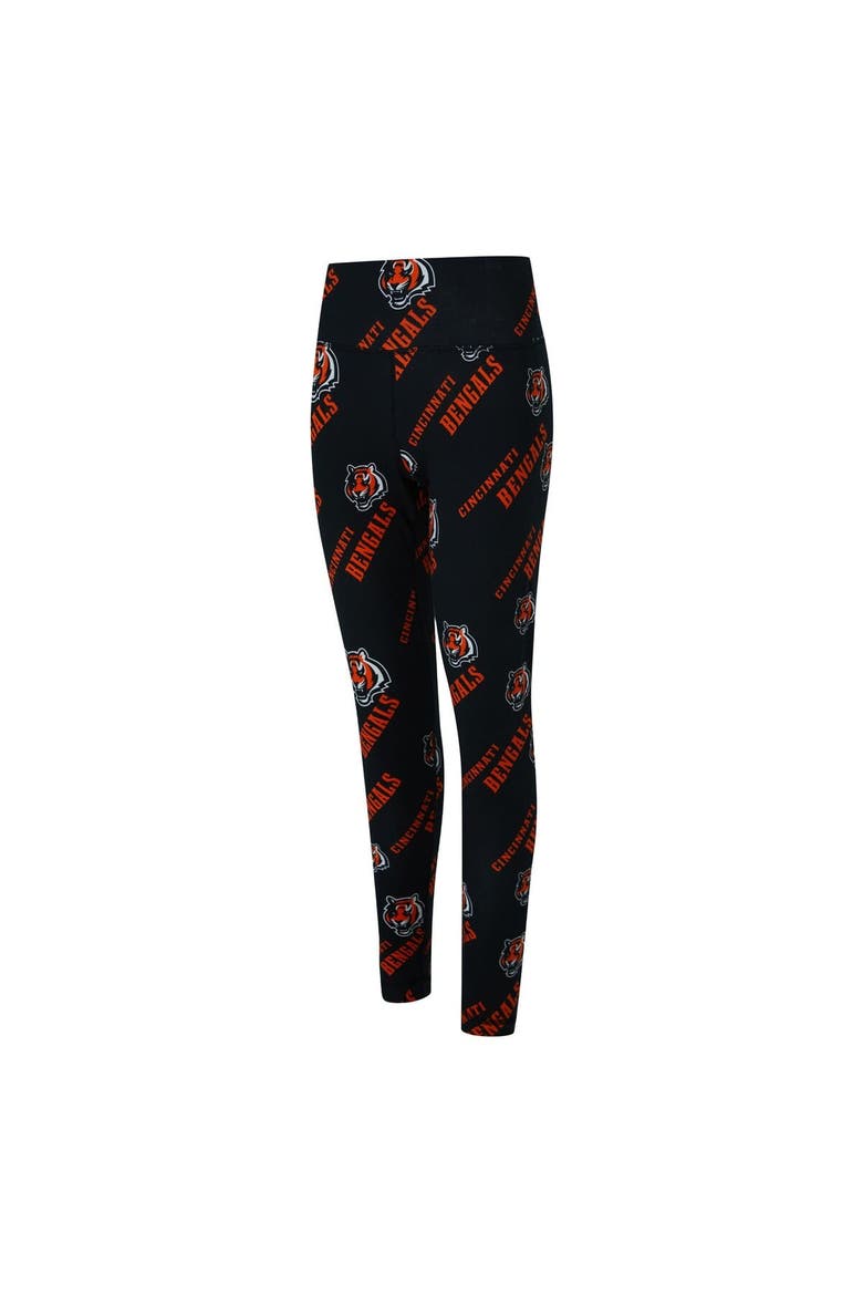 Women's Concepts Sport Black Cincinnati Bengals Mosaic Allover Print Leggings, Alternate, color, Black