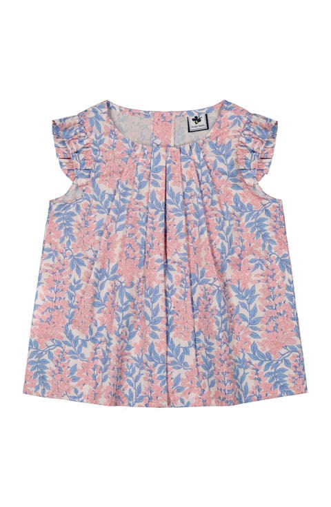 Dede Flutter Sleeve Top Pink Azalea