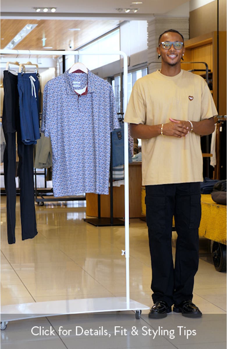 Ridge Floral Performance Golf Polo, sales video thumbnail