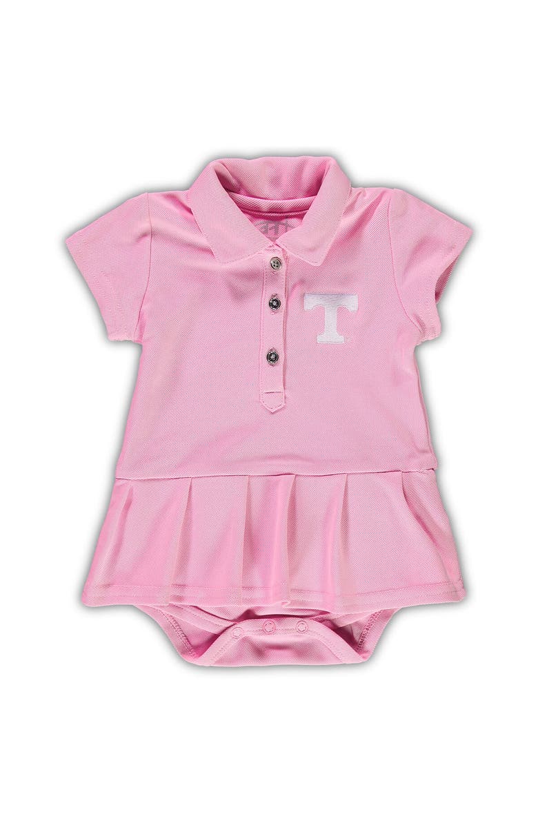 GARB Girls Infant Garb Pink Tennessee Volunteers Caroline Cap Sleeve Polo Bodysuit, Alternate, color, 