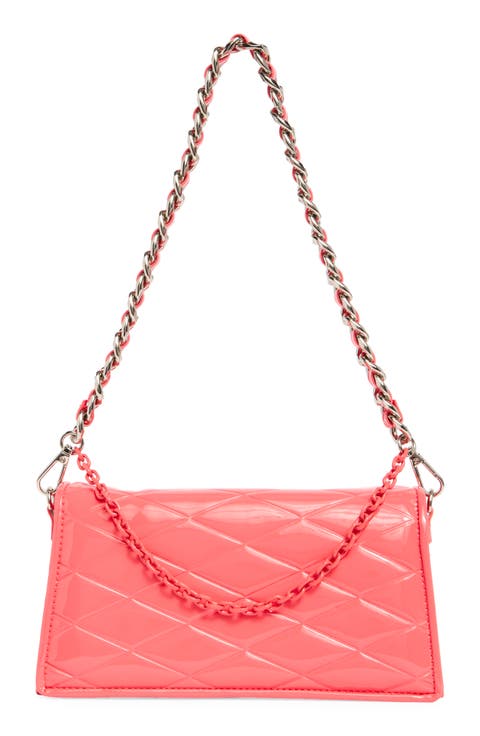 Brona Quilt Embossed Patent Shoulder Bag