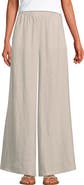 Lands' End Linen High Rise Palazzo Pants