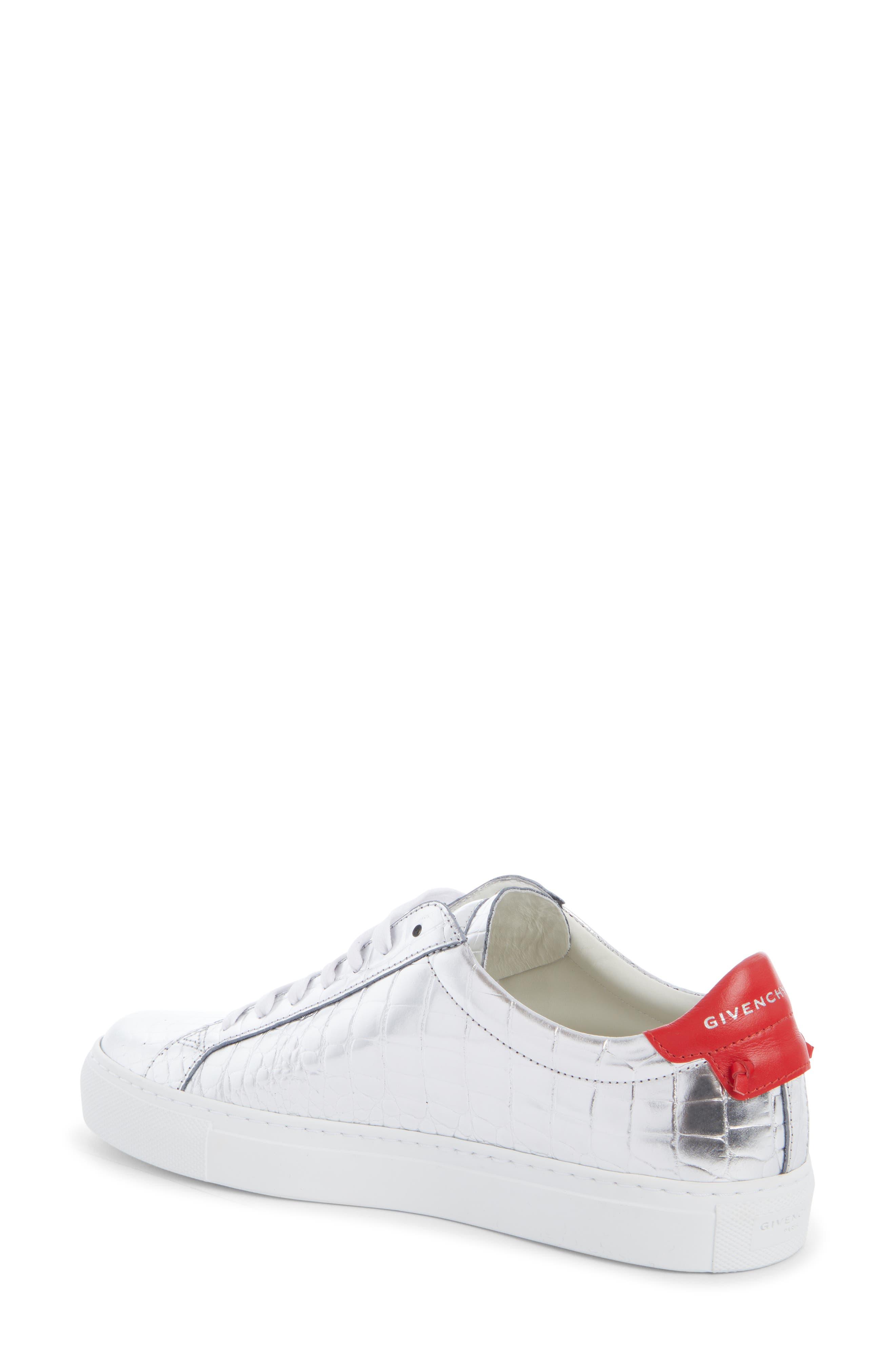 Urban Street Metallic Croc Embossed Sneaker, Alternate, color, RED/ GREY