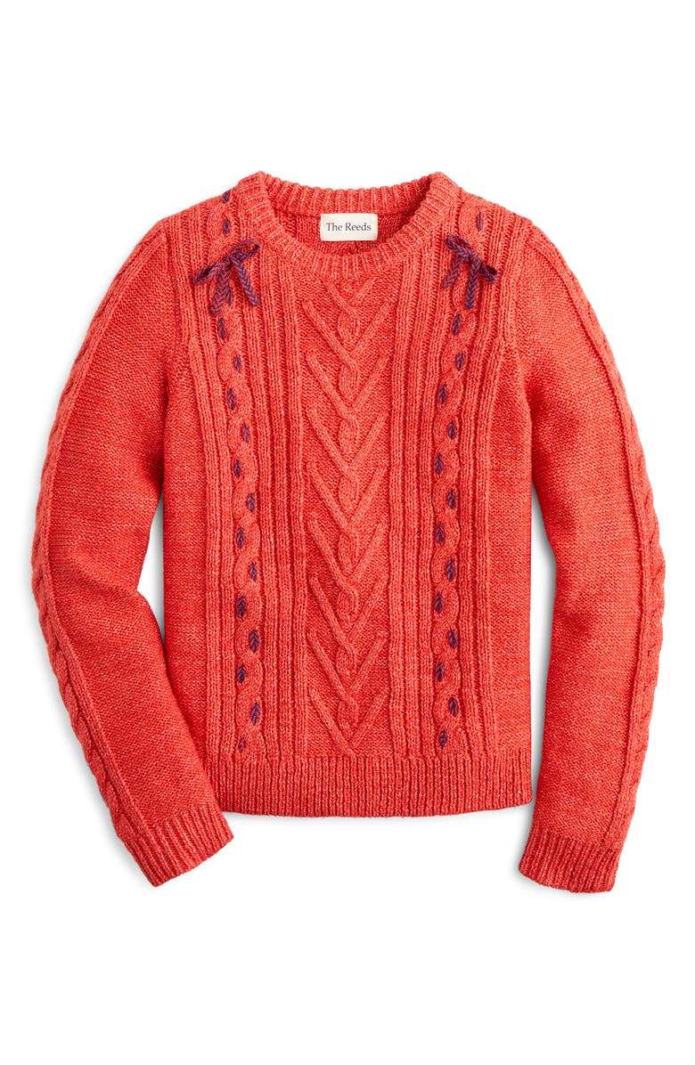 J.Crew The Reeds X J.Crew Cable Knit Sweater, Alternate, color,