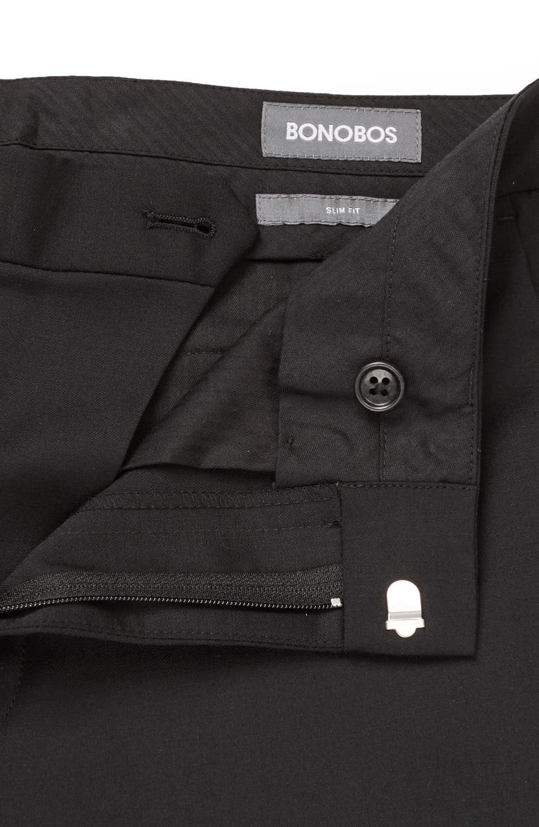 Bonobos Jetsetter Slim Fit Flat Front Stretch Wool Dress Pants, Alternate, color,