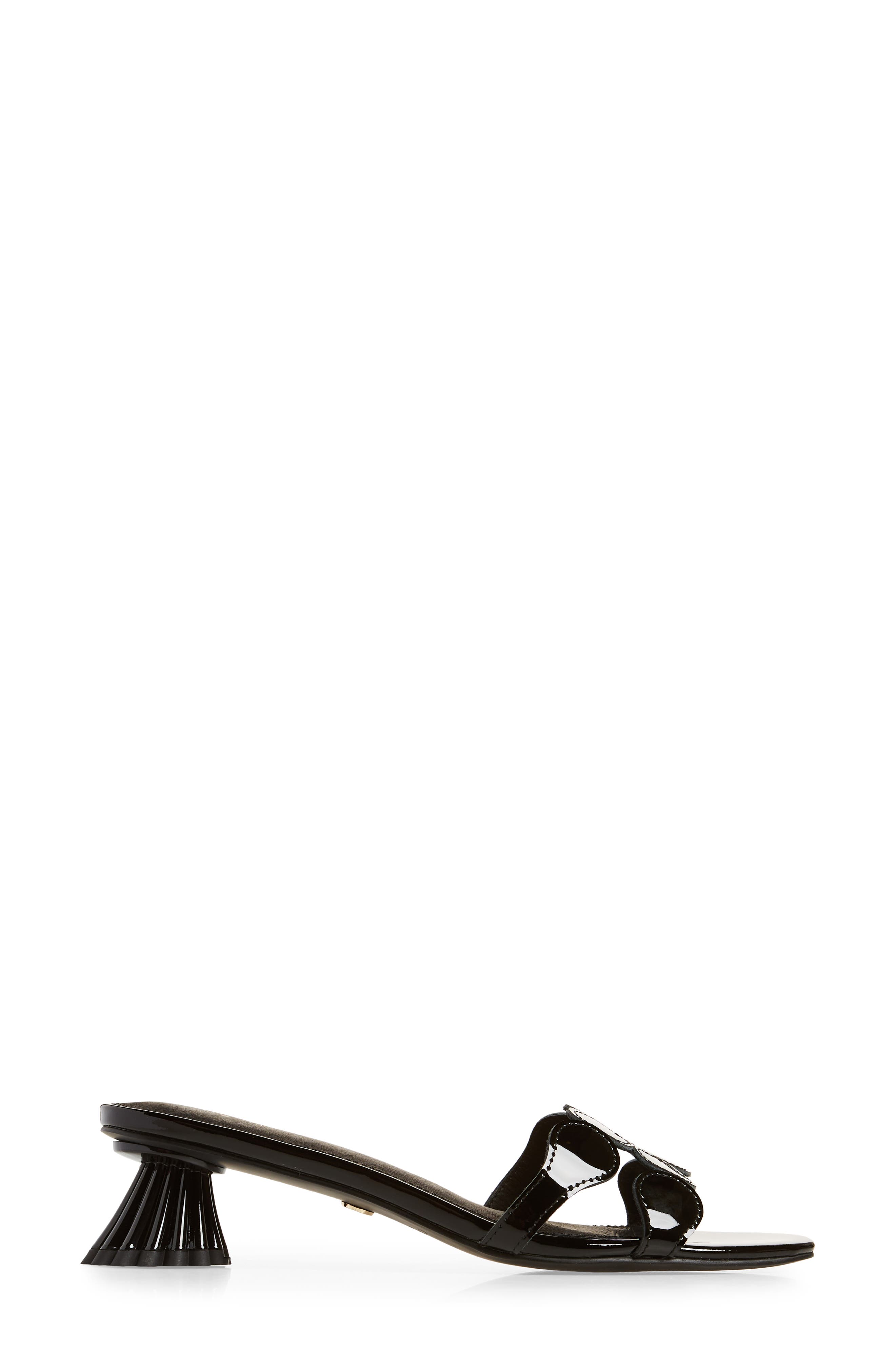 Cecelia New York Bunny Slide Sandal, Alternate, color, Black Patent