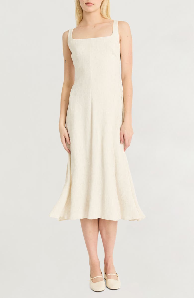 Luxely Sleeveless A-Line Dress, Main, color, Oatmeal