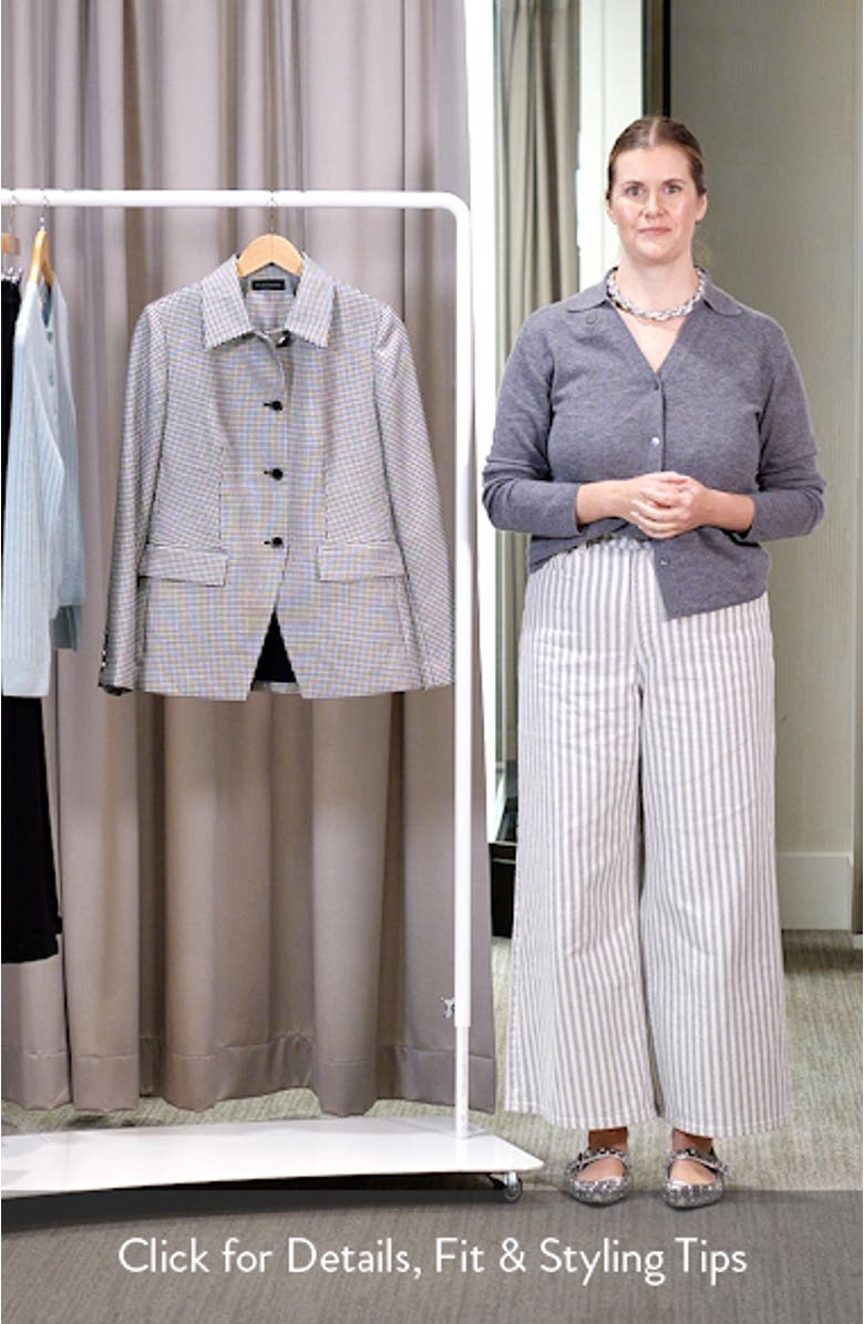 The Greta Check Wool Blend Jacket, sales video thumbnail