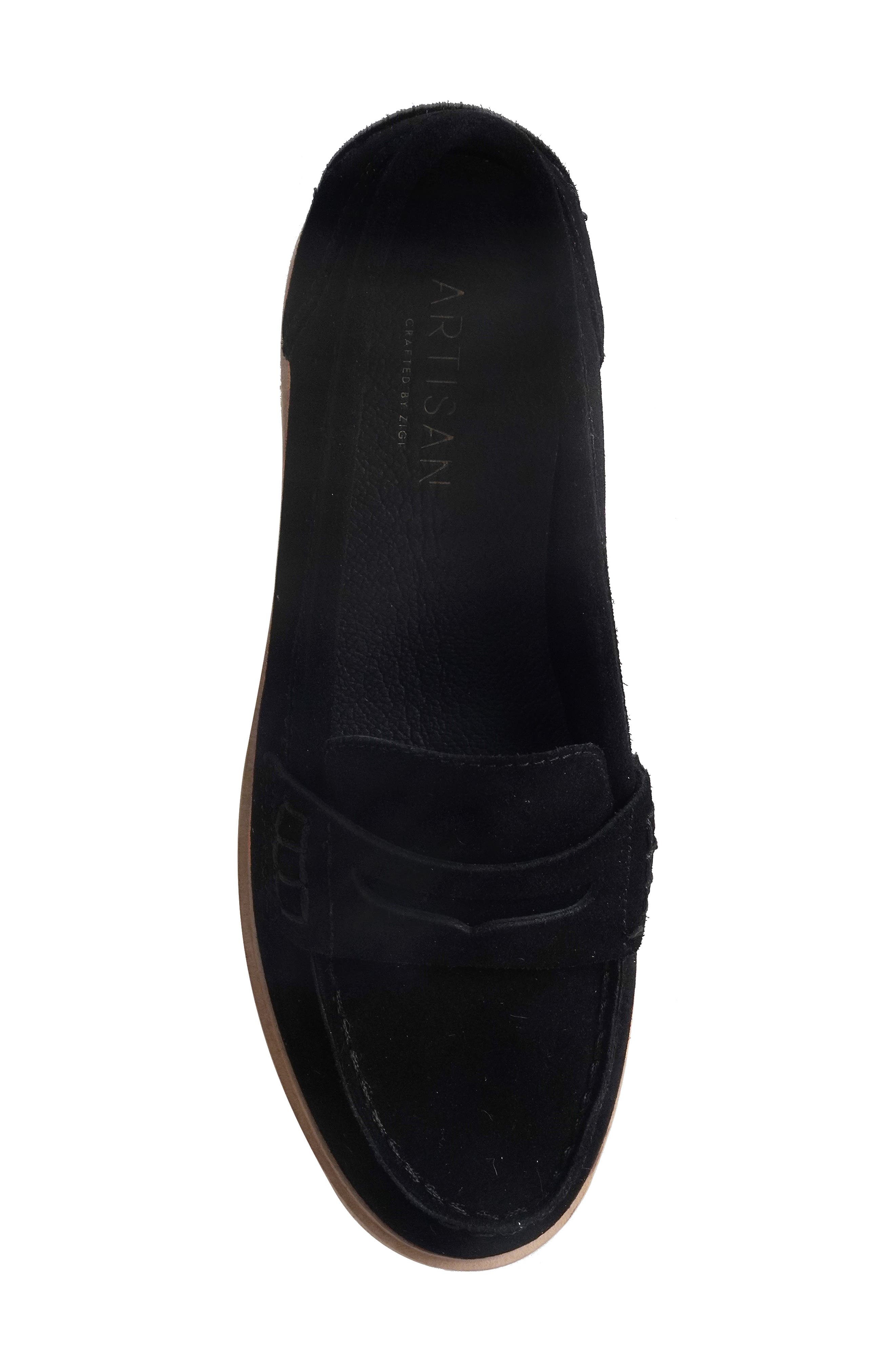 Artisan Crafted By Zigi Peachey Penny Loafer, Alternate, color, Black