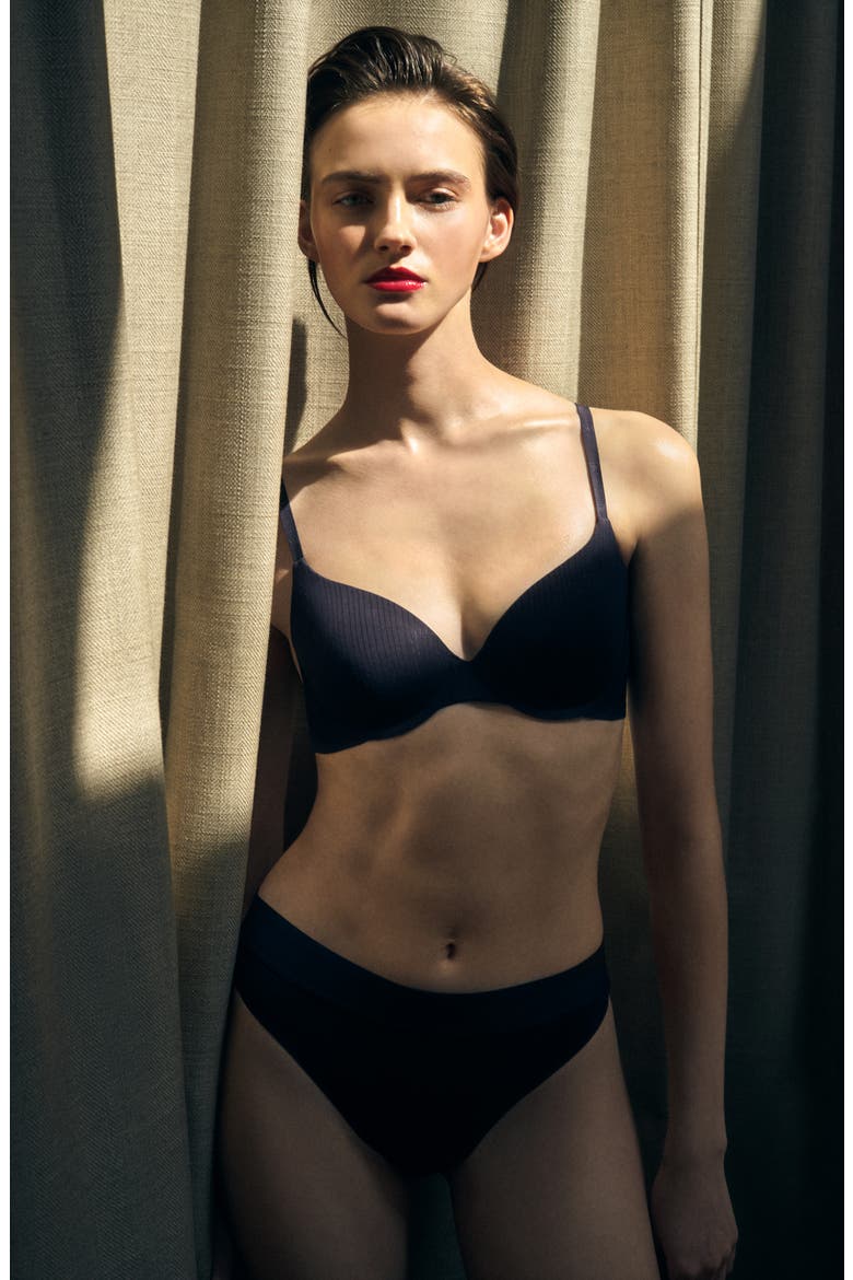 Beauty Underwire Demi Bra, Alternate, color, BLACK