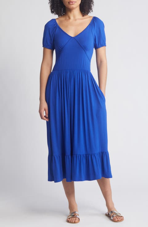 Short Sleeve Midi Dress