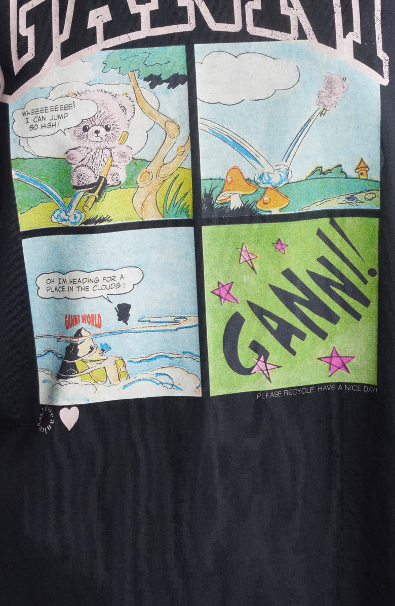 Ganni Teddy Organic Cotton Graphic T-Shirt, Alternate, color,