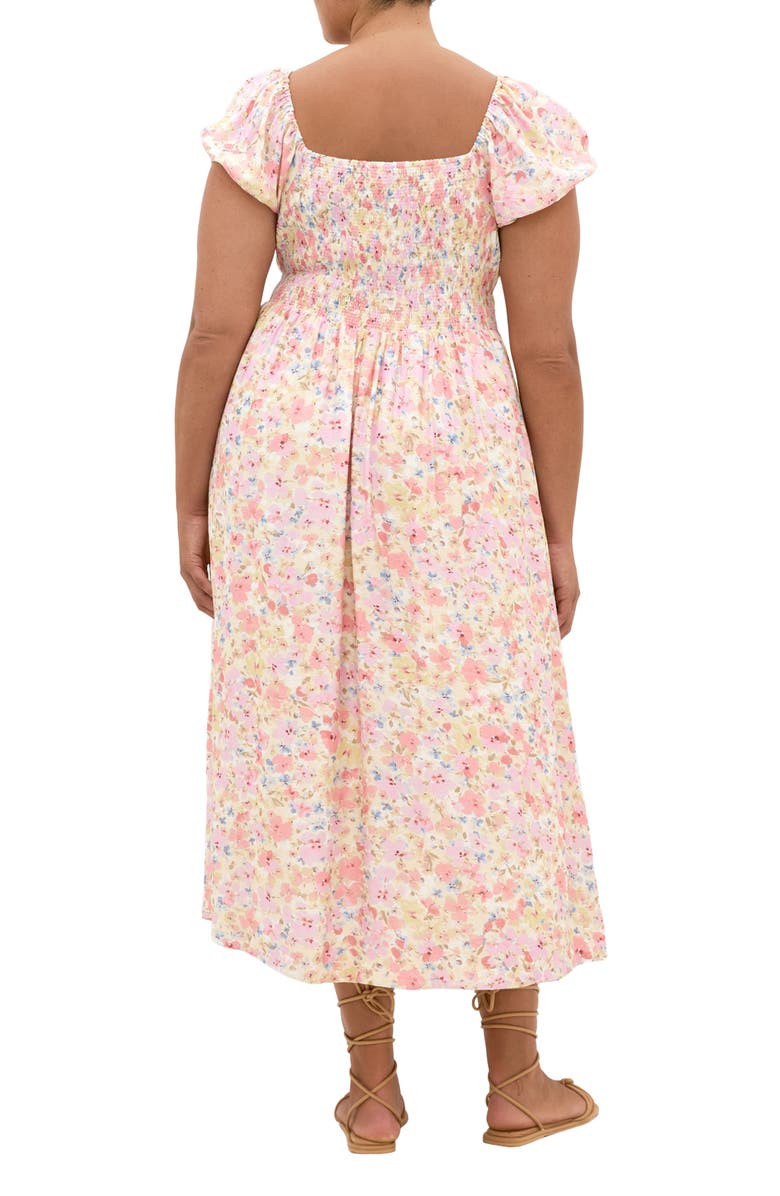 City Chic Amalie Floral Midi Dress, Alternate, color, Vintage Ditsy
