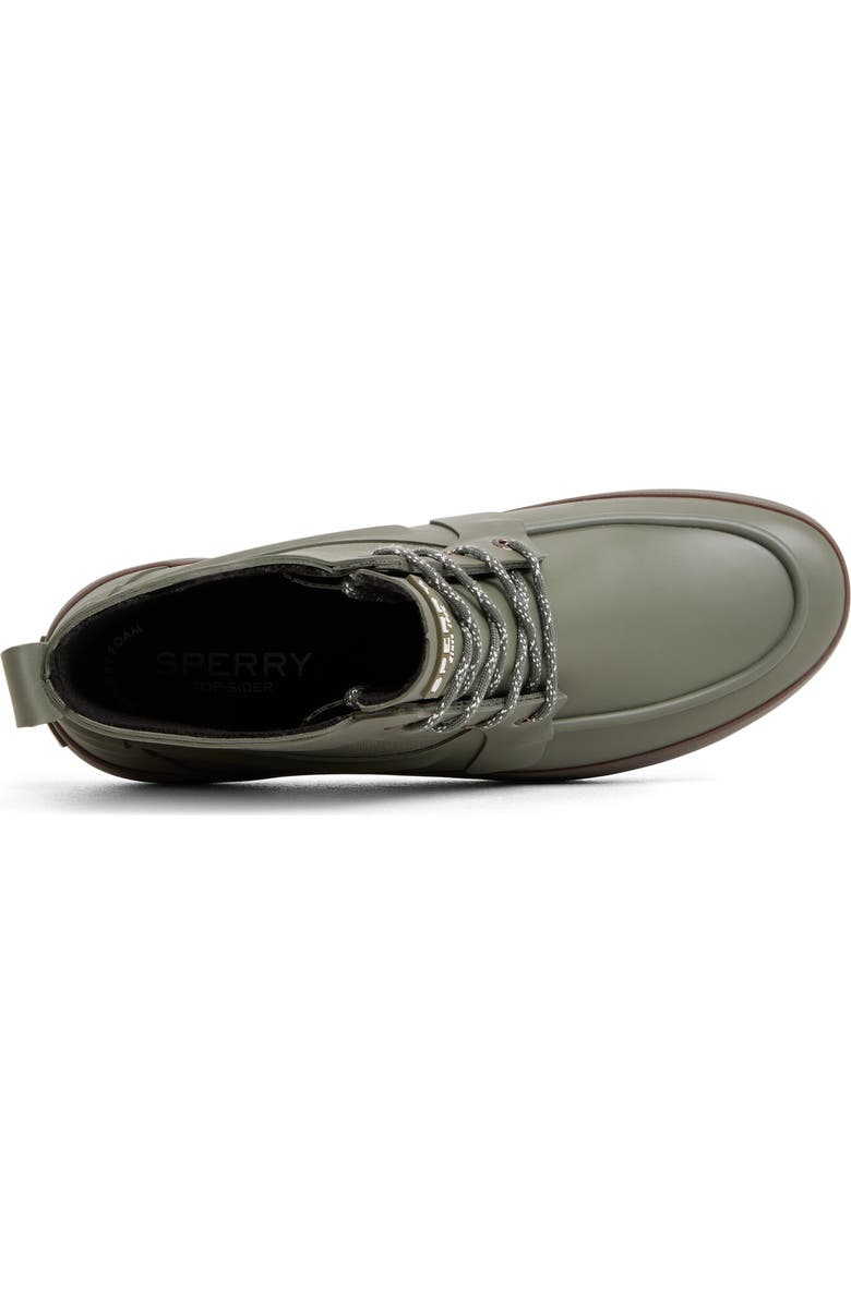 Sperry Sleet Lace-Up Rain Boot, Alternate, color, Olive