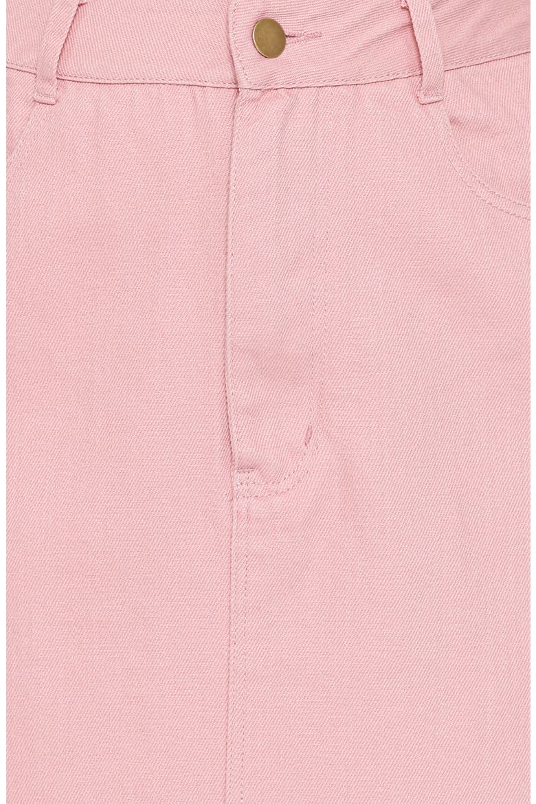 Dana Front Slit Denim Midi Skirt, Alternate, color, DUSTY PINK