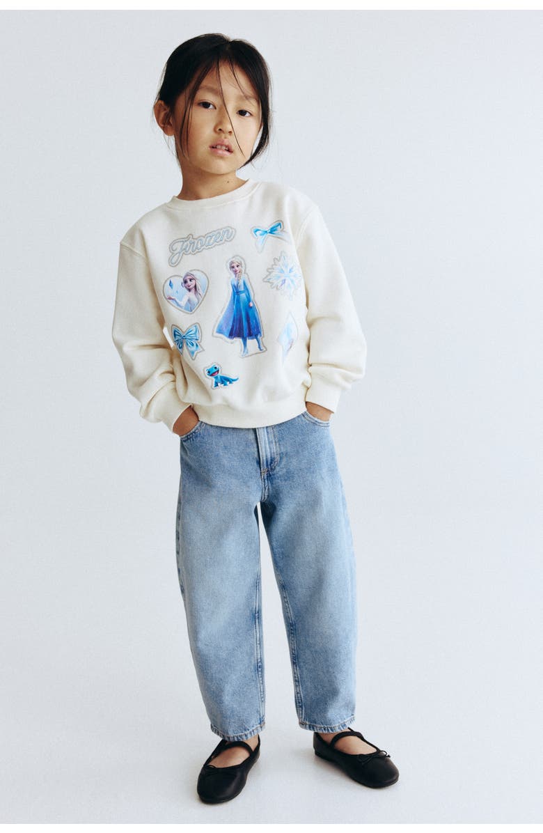H&M Sweatshirt with motif, Alternate, color, White/Frozen