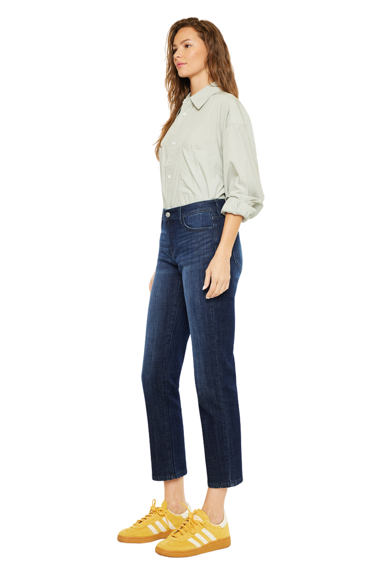 Delvey Mid Rise Boyfriend Jeans, Alternate, color, Dark Wash