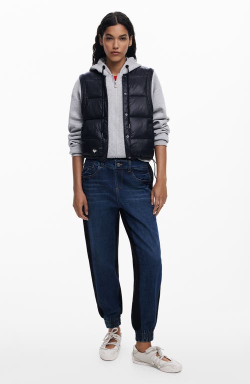Desigual Layered Zip Hoodie In Gray