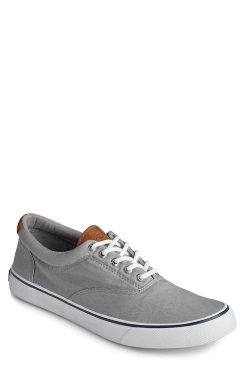 Sperry Striper Ii Cvo Sw Mens Canvas Lace Up Casual Sneakers In Sw Grey