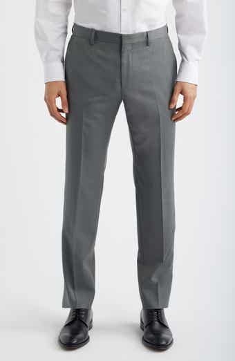 Genius Slim Fit Flat Front Wool Dress Pants
