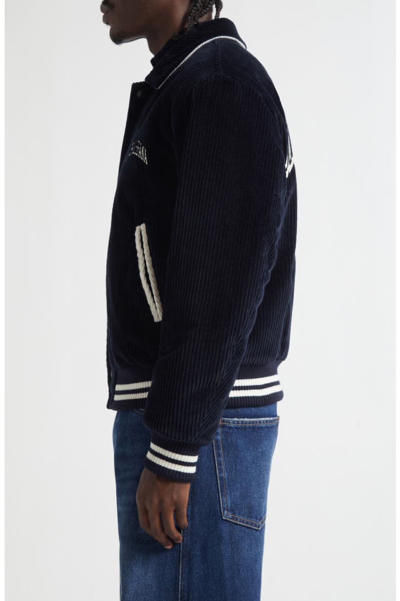 Padded Corduory Varsity Jacket, Alternate, color, B0665 BLU SCURISSIMO 1