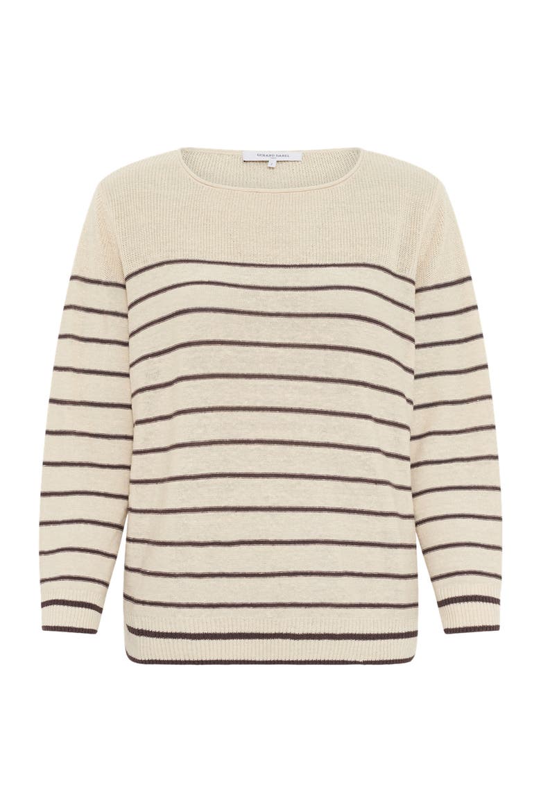 Levia Long Sleeve Boat Neck Jumper, Alternate, color, Brown