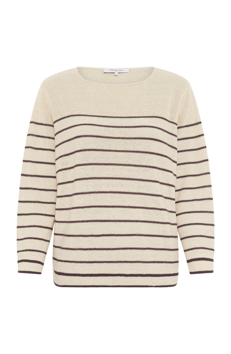 GERARD DAREL Levia Long Sleeve Boat Neck Jumper, Alternate, color, Brown