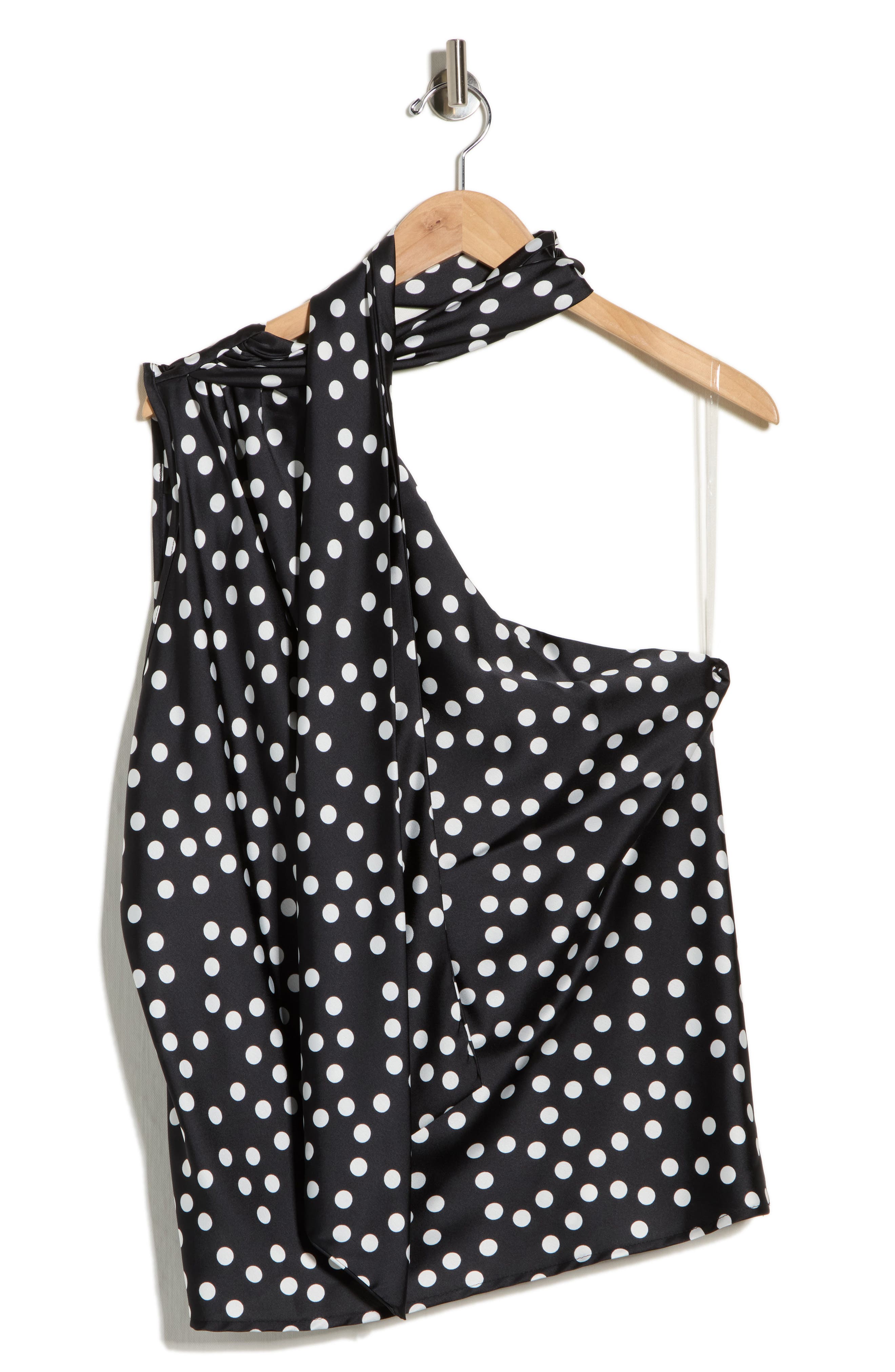 Renee C Scarf Neck One-Shoulder Top