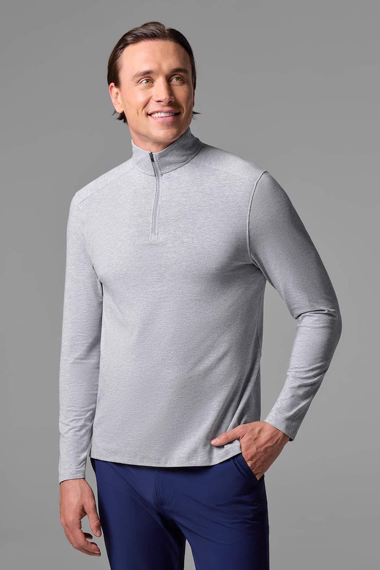 Men's Sonora Quarter-Zip, UPF 50+ Sun Protection, Alternate, color, Grey Heather