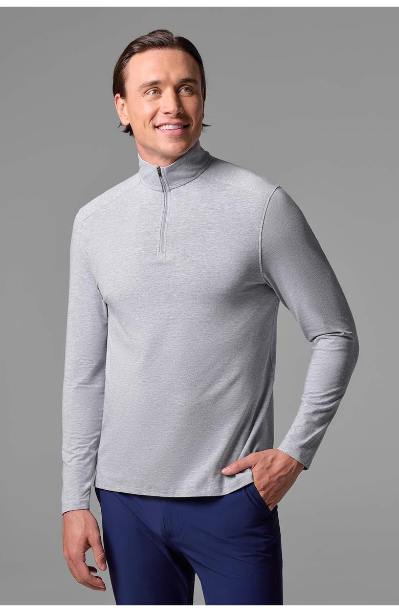 Coolibar Men's Quarter-Zip - UPF 50+ Sun Protection - Sonora, Alternate, color, Grey Heather