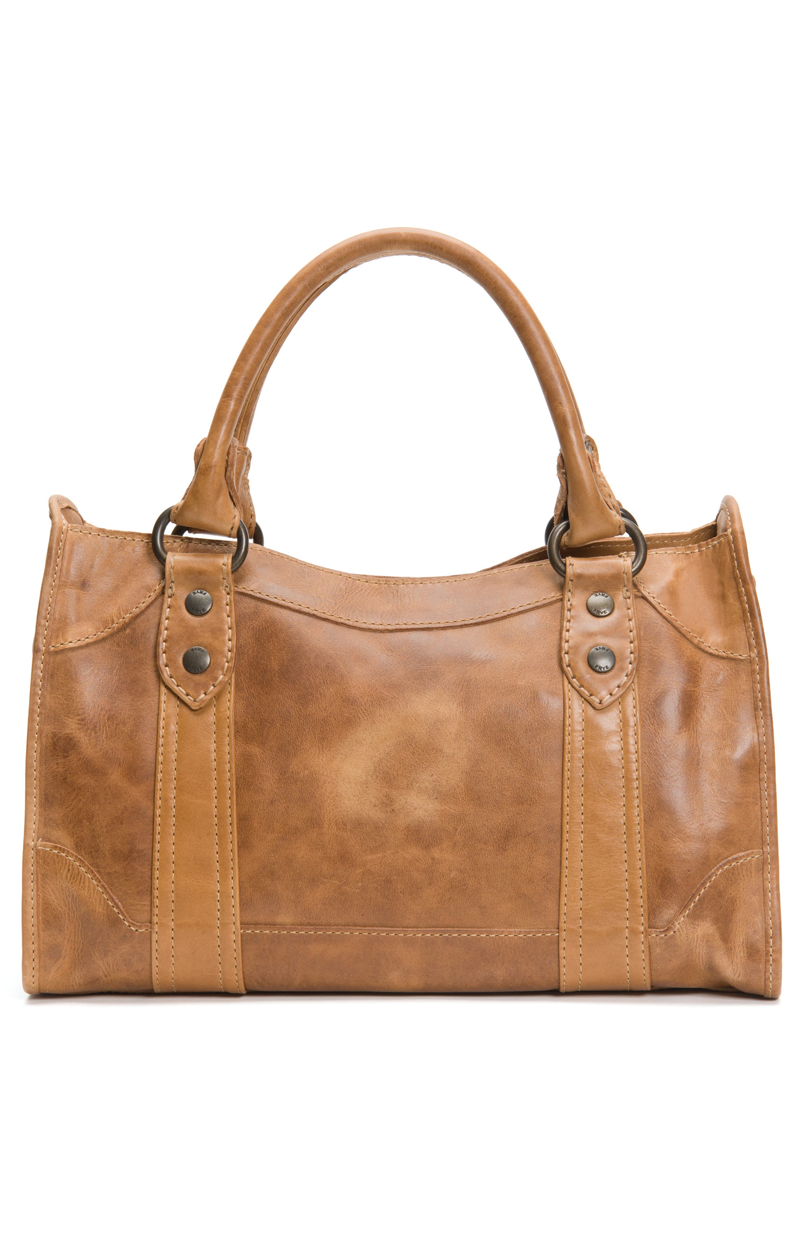 'Melissa' Washed Leather Satchel, Alternate, color, BEIGE
