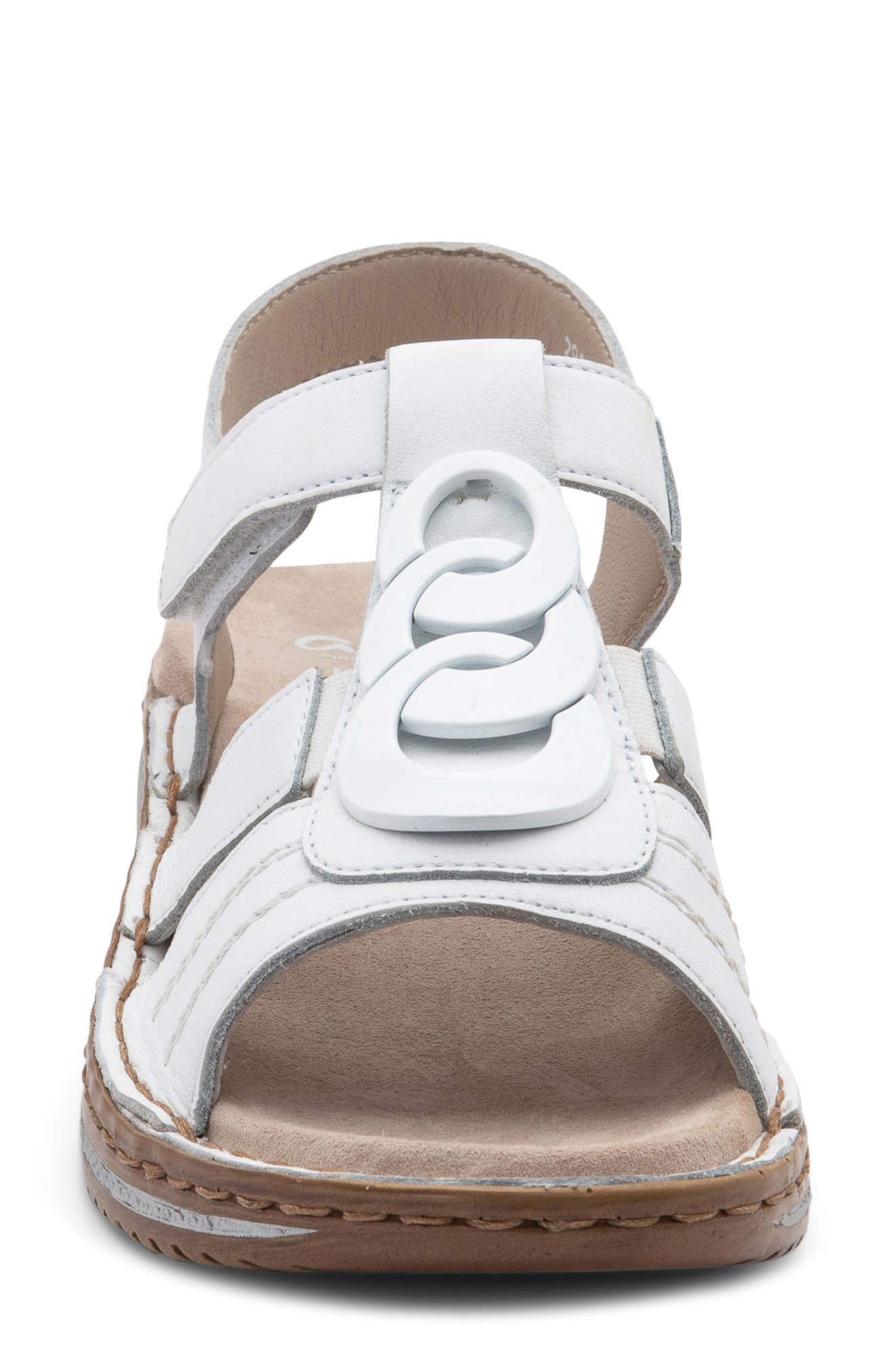 ara Helena Chain Strappy Sandal, Alternate, color, White Calf