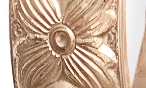 Nashelle Thick Flora Hoop Earrings In Gold