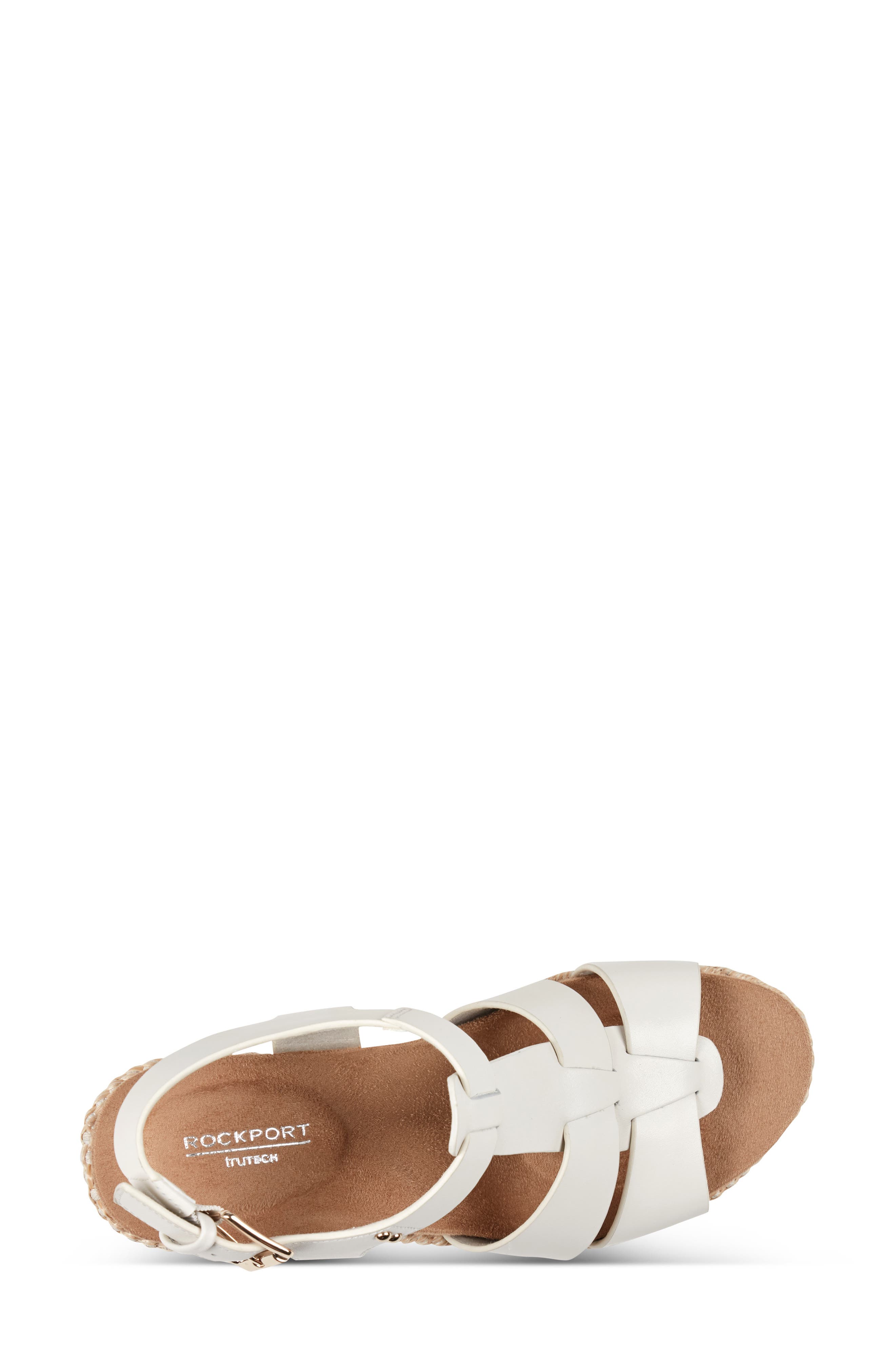 Belle Wedge Sandal, Alternate, color, CREAM LEATHER