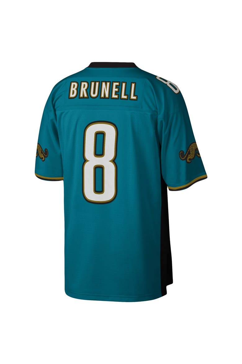 Men's Mitchell & Ness Mark Brunell Teal Jacksonville Jaguars Legacy Replica Jersey, Alternate, color, Teal