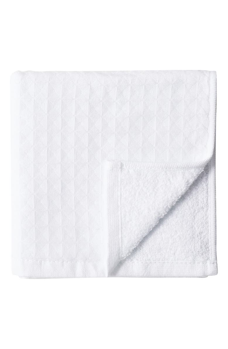 Uchino Waffle Twist 6-Piece Cotton Bath Towel, Alternate, color, White