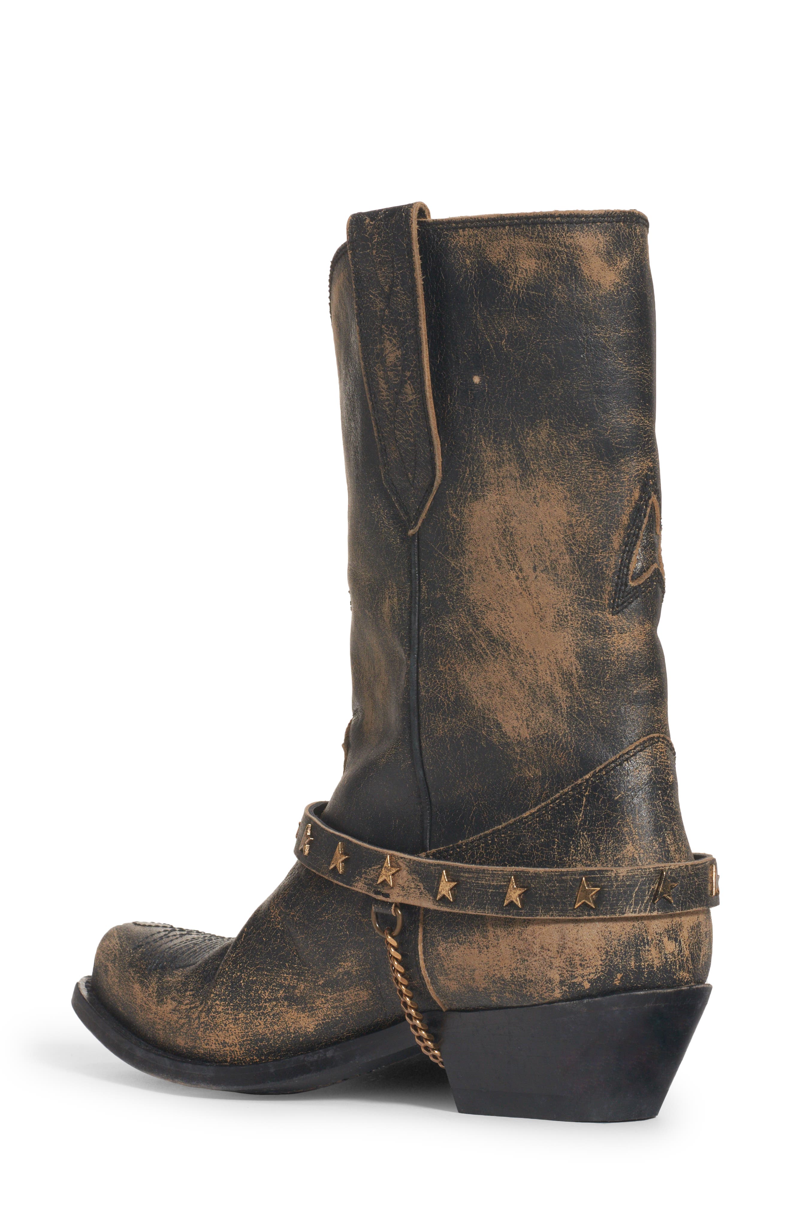 Golden Goose Wish Star Harness Short Western Boot, Alternate, color, 