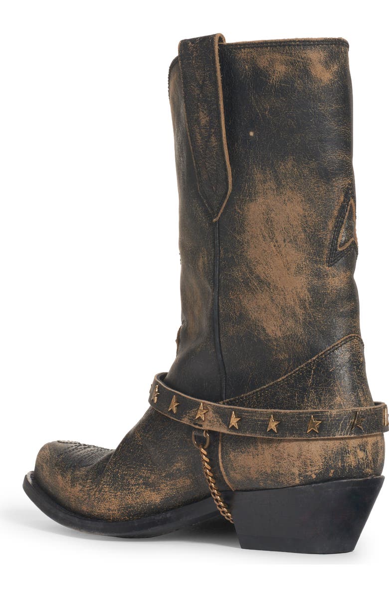 Golden Goose Wish Star Harness Short Western Boot, Alternate, color,